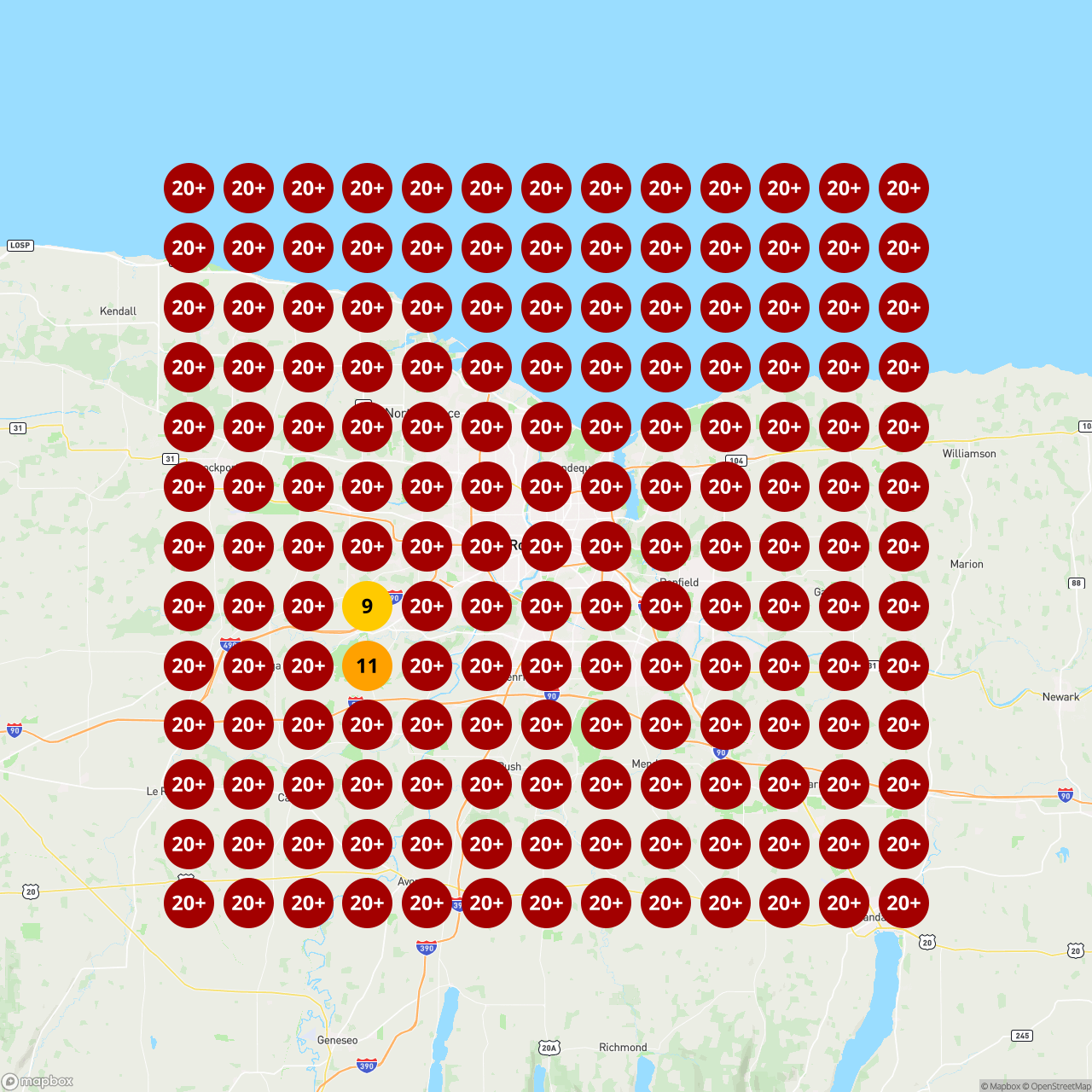 Heatmap Before for Emergency Roof Repair
