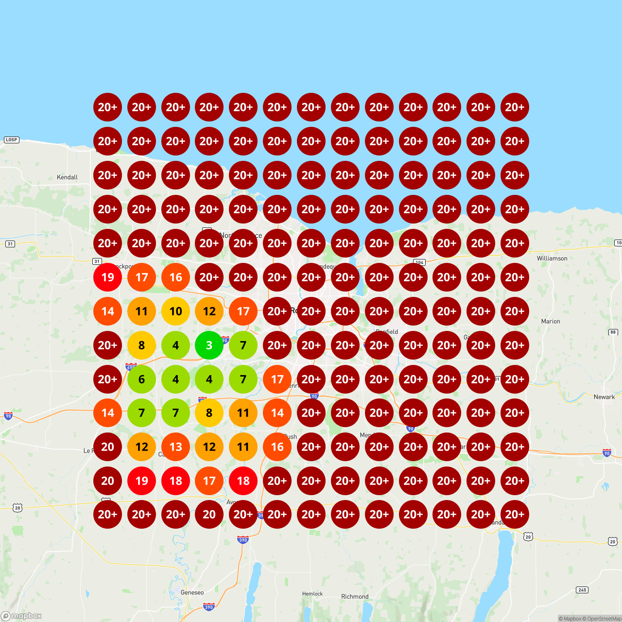 Chase Impressions Heatmap